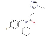N-cyclohexyl-N-(4-fluorobenzyl)-3-(4-methyl-4H-1,2,4-triazol-3-yl)propanamide
