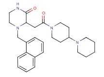 3-[2-(1,4'-bipiperidin-1'-yl)-2-oxoethyl]-4-(1-naphthylmethyl)-2-piperazinone