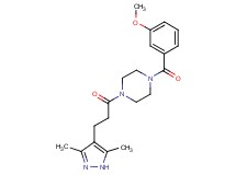 1-[3-(3,5-dimethyl-1H-pyrazol-4-yl)propanoyl]-4-(3-methoxybenzoyl)piperazine