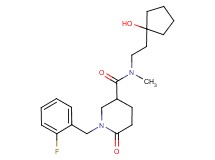 1-(2-fluorobenzyl)-N-[2-(1-hydroxycyclopentyl)ethyl]-N-methyl-6-oxo-3-piperidinecarboxamide