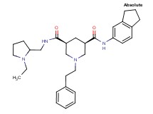 (3R,5S)-N-(2,3-dihydro-1H-inden-5-yl)-N'-[(1-ethyl-2-pyrrolidinyl)methyl]-1-(2-phenylethyl)-3,5-piperidinedicarboxamide