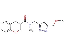 N-{[5-(methoxymethyl)-1H-pyrazol-3-yl]methyl}-N-methylchromane-3-carboxamide