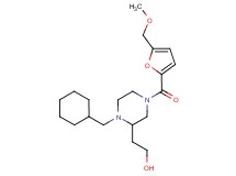 2-{1-(cyclohexylmethyl)-4-[5-(methoxymethyl)-2-furoyl]-2-piperazinyl}ethanol