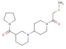 1'-[(methylthio)acetyl]-3-(pyrrolidin-1-ylcarbonyl)-1,4'-bipiperidine