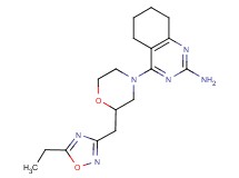 4-{2-[(5-ethyl-1,2,4-oxadiazol-3-yl)methyl]morpholin-4-yl}-5,6,7,8-tetrahydroquinazolin-2-amine