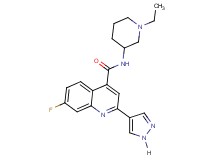 N-(1-ethyl-3-piperidinyl)-7-fluoro-2-(1H-pyrazol-4-yl)-4-quinolinecarboxamide