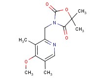 3-[(4-methoxy-3,5-dimethylpyridin-2-yl)methyl]-5,5-dimethyl-1,3-oxazolidine-2,4-dione