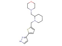 4-[(1-{[5-(1H-pyrazol-3-yl)-2-thienyl]methyl}-2-piperidinyl)methyl]morpholine