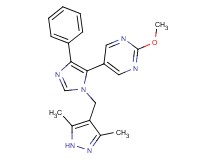 5-{1-[(3,5-dimethyl-1H-pyrazol-4-yl)methyl]-4-phenyl-1H-imidazol-5-yl}-2-methoxypyrimidine