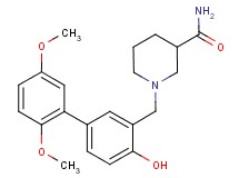 1-[(4-hydroxy-2',5'-dimethoxy-3-biphenylyl)methyl]-3-piperidinecarboxamide