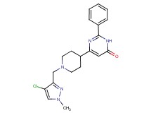 6-{1-[(4-chloro-1-methyl-1H-pyrazol-3-yl)methyl]-4-piperidinyl}-2-phenyl-4(3H)-pyrimidinone trifluoroacetate