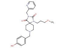 8-(4-hydroxybenzyl)-1-(3-methoxypropyl)-3-(2-pyridinylmethyl)-1,3,8-triazaspiro[4.5]decane-2,4-dione