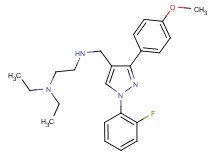 N,N-diethyl-N'-{[1-(2-fluorophenyl)-3-(4-methoxyphenyl)-1H-pyrazol-4-yl]methyl}-1,2-ethanediamine