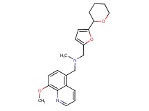 1-(8-methoxyquinolin-5-yl)-N-methyl-N-{[5-(tetrahydro-2H-pyran-2-yl)-2-furyl]methyl}methanamine
