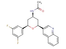 N-[(2R*,4R*,6S*)-2-(3,5-difluorophenyl)-6-quinolin-3-yltetrahydro-2H-pyran-4-yl]acetamide