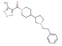 1-[(4-methyl-1,2,5-oxadiazol-3-yl)carbonyl]-4-[1-(2-phenylethyl)-3-pyrrolidinyl]piperidine