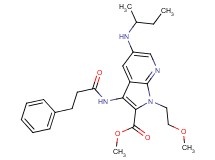 methyl 5-(sec-butylamino)-1-(2-methoxyethyl)-3-[(3-phenylpropanoyl)amino]-1H-pyrrolo[2,3-b]pyridine-2-carboxylate