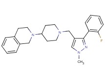 2-(1-{[3-(2-fluorophenyl)-1-methyl-1H-pyrazol-4-yl]methyl}-4-piperidinyl)-1,2,3,4-tetrahydroisoquinoline