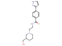 N-{2-[3-(hydroxymethyl)piperidin-1-yl]ethyl}-4-(1H-pyrazol-3-yl)benzamide