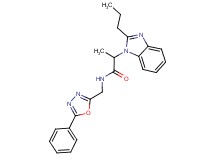 N-[(5-phenyl-1,3,4-oxadiazol-2-yl)methyl]-2-(2-propyl-1H-benzimidazol-1-yl)propanamide