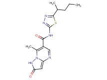 7-methyl-N-[5-(1-methylbutyl)-1,3,4-thiadiazol-2-yl]-2-oxo-1,2-dihydropyrazolo[1,5-a]pyrimidine-6-carboxamide