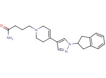 4-[4-[1-(2,3-dihydro-1H-inden-2-yl)-1H-pyrazol-4-yl]-3,6-dihydropyridin-1(2H)-yl]butanamide