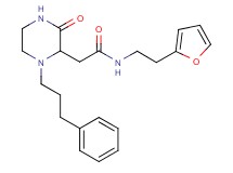 N-[2-(2-furyl)ethyl]-2-[3-oxo-1-(3-phenylpropyl)-2-piperazinyl]acetamide