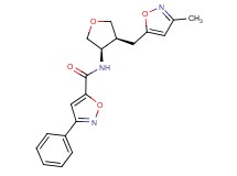 N-{(3R*,4S*)-4-[(3-methylisoxazol-5-yl)methyl]tetrahydrofuran-3-yl}-3-phenylisoxazole-5-carboxamide