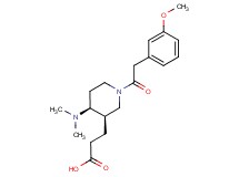 3-{(3R*,4S*)-4-(dimethylamino)-1-[(3-methoxyphenyl)acetyl]piperidin-3-yl}propanoic acid