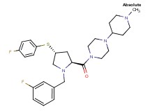 1-{(4R)-1-(3-fluorobenzyl)-4-[(4-fluorophenyl)thio]-L-prolyl}-4-(1-methyl-4-piperidinyl)piperazine