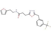 N-[2-(2-furyl)ethyl]-3-{5-[3-(trifluoromethyl)benzyl]-1,3,4-oxadiazol-2-yl}propanamide