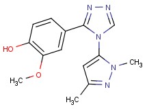 4-[4-(1,3-dimethyl-1H-pyrazol-5-yl)-4H-1,2,4-triazol-3-yl]-2-methoxyphenol