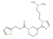 N,N-dimethyl-3-(2-{1-[3-(2-thienyl)propanoyl]piperidin-3-yl}-1H-imidazol-1-yl)propan-1-amine