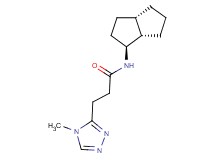 3-(4-methyl-4H-1,2,4-triazol-3-yl)-N-[(1S*,3aS*,6aS*)-octahydropentalen-1-yl]propanamide