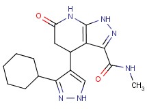 4-(3-cyclohexyl-1H-pyrazol-4-yl)-N-methyl-6-oxo-4,5,6,7-tetrahydro-1H-pyrazolo[3,4-b]pyridine-3-carboxamide