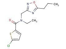 5-chloro-N-ethyl-N-[(5-propyl-1,2,4-oxadiazol-3-yl)methyl]thiophene-2-carboxamide