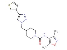 N-(3,5-dimethyl-4-isoxazolyl)-4-{[4-(3-thienyl)-1H-1,2,3-triazol-1-yl]methyl}-1-piperidinecarboxamide