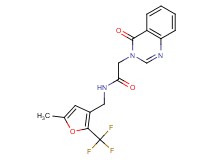 N-{[5-methyl-2-(trifluoromethyl)-3-furyl]methyl}-2-(4-oxo-3(4H)-quinazolinyl)acetamide