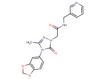 2-[4-(1,3-benzodioxol-5-yl)-3-methyl-5-oxo-4,5-dihydro-1H-1,2,4-triazol-1-yl]-N-(3-pyridinylmethyl)acetamide