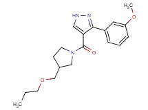 3-(3-methoxyphenyl)-4-{[3-(propoxymethyl)-1-pyrrolidinyl]carbonyl}-1H-pyrazole