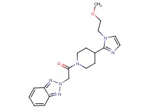 2-(2-{4-[1-(2-methoxyethyl)-1H-imidazol-2-yl]-1-piperidinyl}-2-oxoethyl)-2H-1,2,3-benzotriazole
