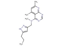 N,5,7-trimethyl-N-[(5-propyl-1H-pyrazol-3-yl)methyl]pyrido[2,3-d]pyrimidin-4-amine