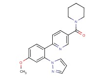 2-[4-methoxy-2-(1H-pyrazol-1-yl)phenyl]-5-(piperidin-1-ylcarbonyl)pyridine