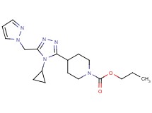 propyl 4-[4-cyclopropyl-5-(1H-pyrazol-1-ylmethyl)-4H-1,2,4-triazol-3-yl]piperidine-1-carboxylate