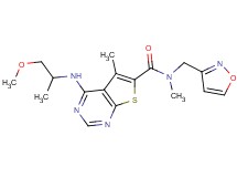 N-(3-isoxazolylmethyl)-4-[(2-methoxy-1-methylethyl)amino]-N,5-dimethylthieno[2,3-d]pyrimidine-6-carboxamide
