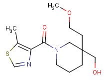 {3-(2-methoxyethyl)-1-[(5-methyl-1,3-thiazol-4-yl)carbonyl]-3-piperidinyl}methanol