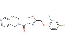2-[(2-chloro-4-fluorophenoxy)methyl]-N-ethyl-N-(4-pyridinylmethyl)-1,3-oxazole-4-carboxamide