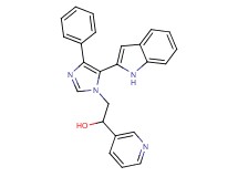 2-[5-(1H-indol-2-yl)-4-phenyl-1H-imidazol-1-yl]-1-pyridin-3-ylethanol
