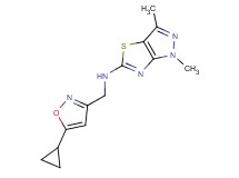 N-[(5-cyclopropylisoxazol-3-yl)methyl]-1,3-dimethyl-1H-pyrazolo[3,4-d][1,3]thiazol-5-amine