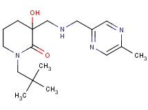 1-(2,2-dimethylpropyl)-3-hydroxy-3-({[(5-methyl-2-pyrazinyl)methyl]amino}methyl)-2-piperidinone